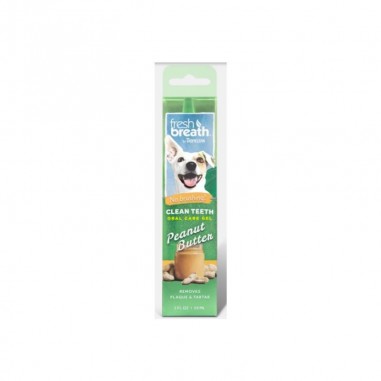 Tropiclean Fresh Breath Clean Teeth Gel Peanut Butter para Perros Limpiador Dental 59mL - Tropiclean 