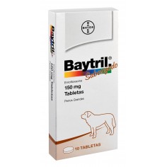 Baytril Enrofloxacino 150 mg 10 comprimidos - ELANCO - laboratorio Bayer/Elanco 