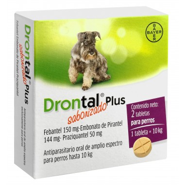 Drontal Plus, antiparasitario interno para Perros 2 comprimidos Bayer - ELANCO - laboratorio Bayer/Elanco 