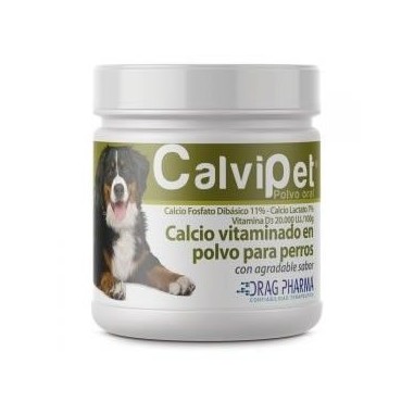 CALVIPET Polvo Oral CALCIO Vitaminado en polvo. Para perros - laboratorio drag pharma 