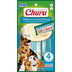 INABA Churu Snack Perro sabor Pollo & Queso 4 tubos de 14 g (56g.) -  