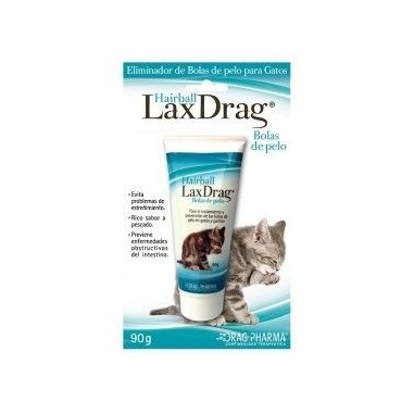 LaxDrag Eliminador de bolas de pelo para Gatos y perros 90g. Drag Pharma - laboratorio drag pharma 