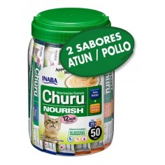 INABA Churu Nourish Estimulador de apetito 50 tubos de 14g sabor atún y pollo - Ciao 