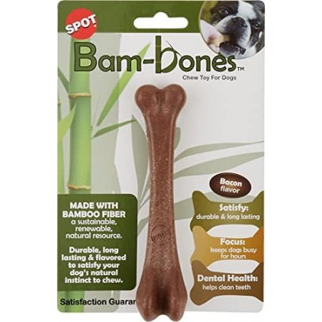 Bam-Bones Bacon Hueso sabor Tocino para Perros - Mediano 14 cm. - Spot 