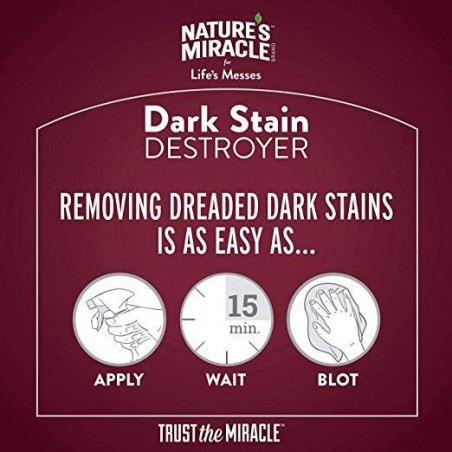 Eliminador de manchas dificiles Nature's Miracle Dark Stain Destroyer - 946 mL - natures miracle 