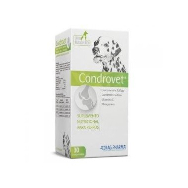 Condrovet Condroprotector para Perros 30 comprimidos - laboratorio drag pharma 