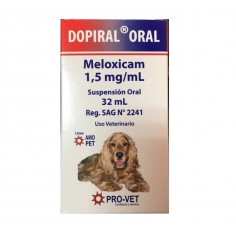 Dopiral Oral Meloxicam 1,5 mg/mL Suspensión Oral 32 mL. - PROVET 