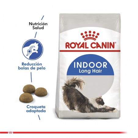 Royal Canin - Gato Indoor Long Hair Pelo Largo para Gatos 1,5Kg - Royal Canin 